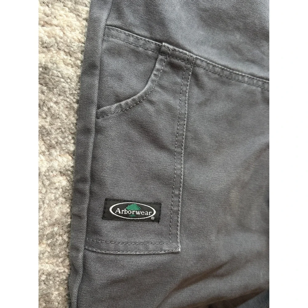 Arborwear Original Tree Climbers Pants Mens 42x30 Gray Canvas Utility Workwear